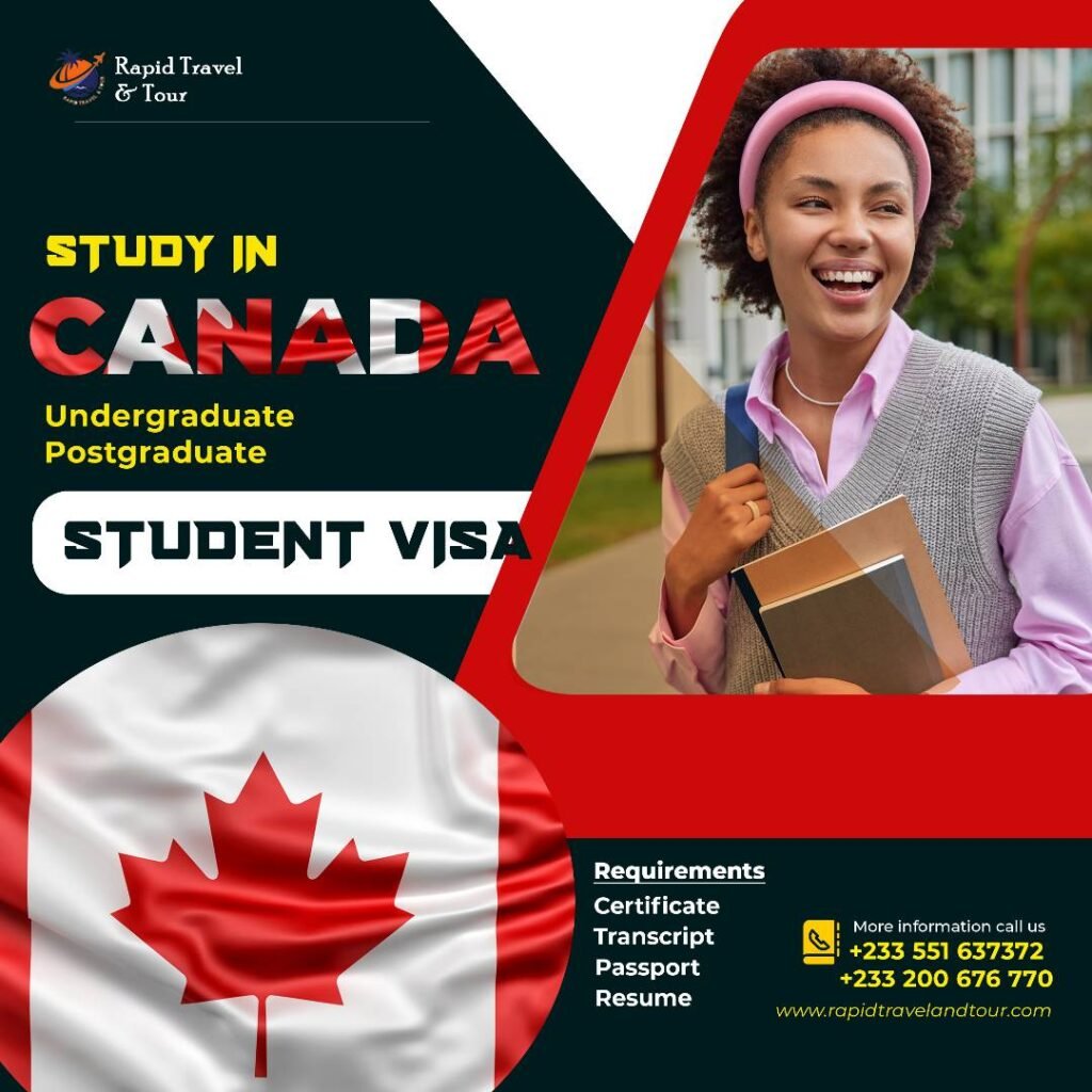 Canada student visa - rapid travel and tour
