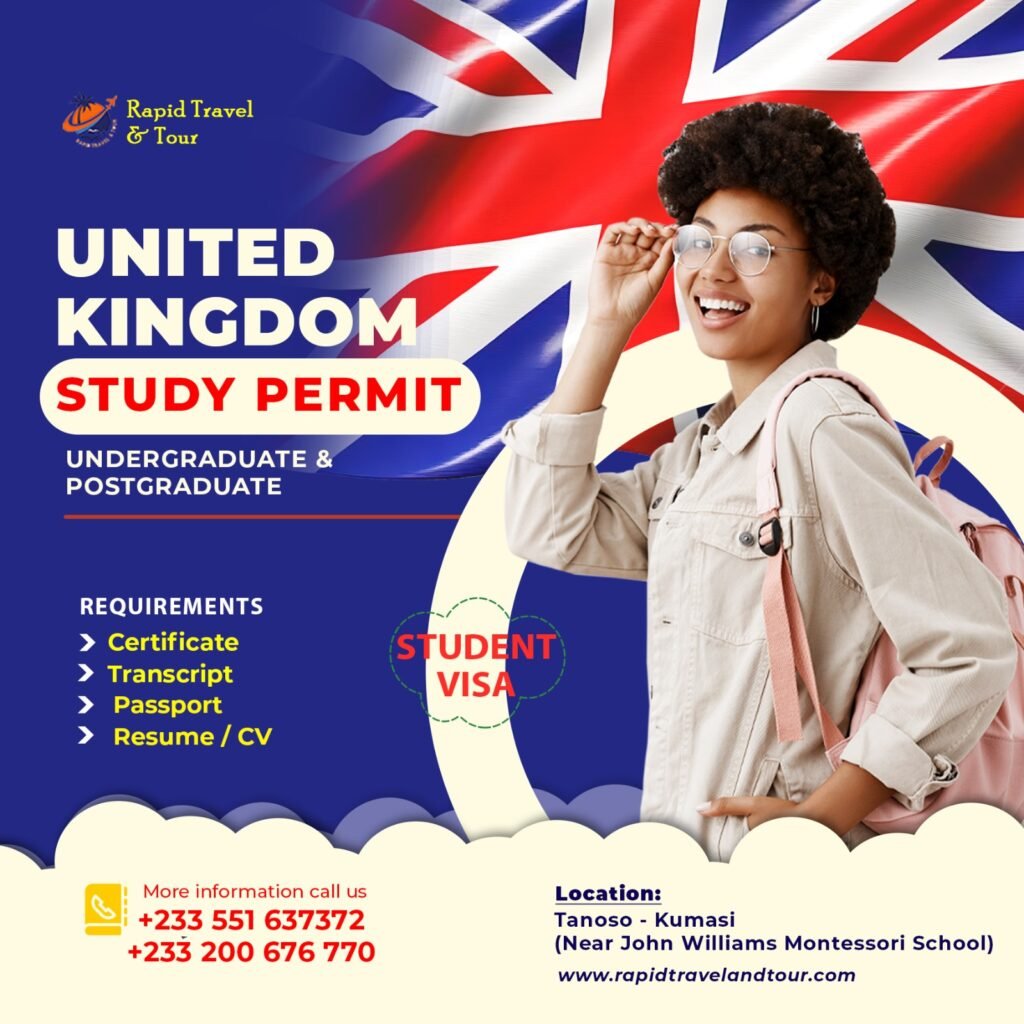UK student visa - rapid travel and tour