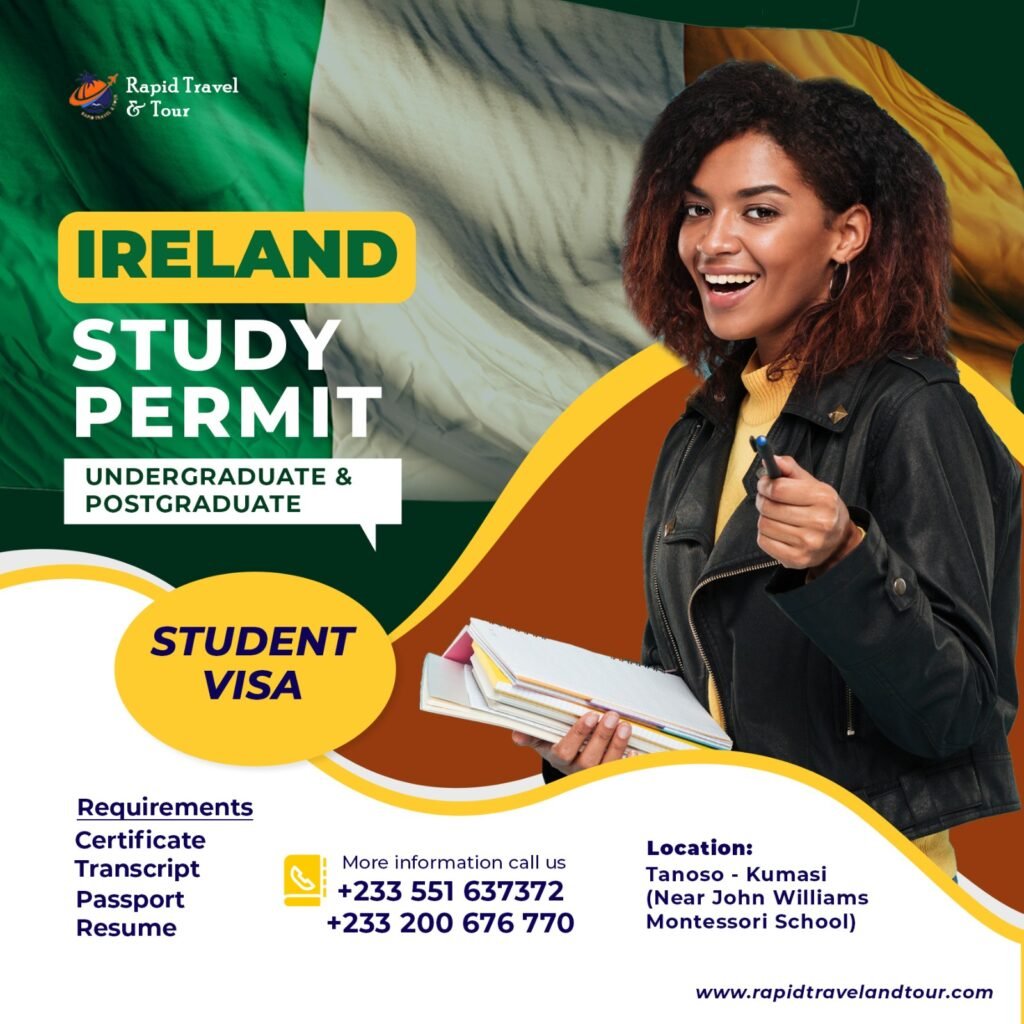 Ireland student visa - rapid travel and tour